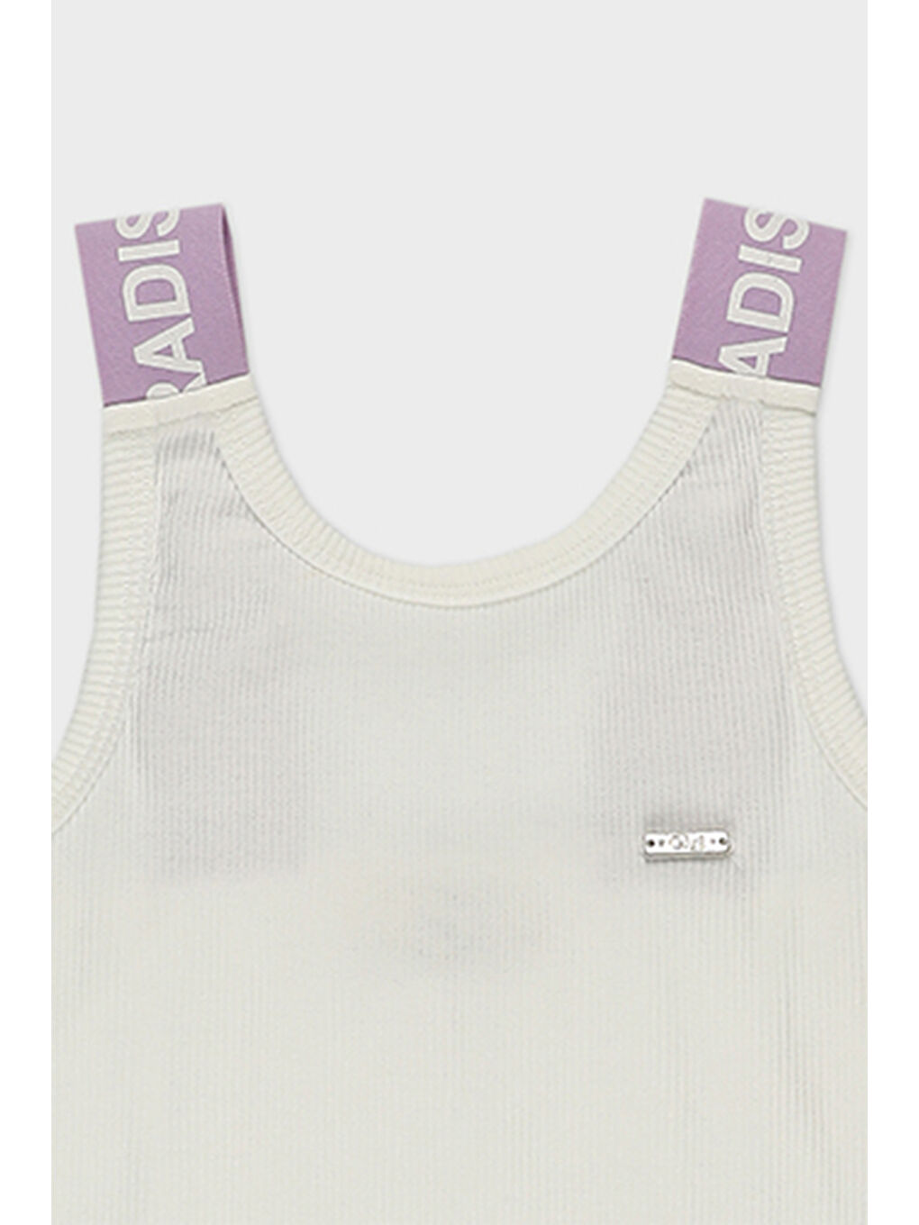 Kız Çocuk Askı Detaylı Beyaz Atlet-5