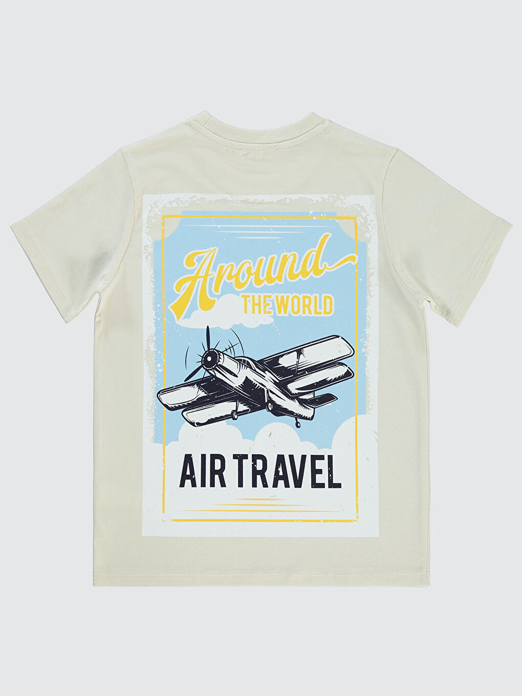 Bej Boys Erkek Çocuk Tişört 6-9 Yaş Fildişi-1