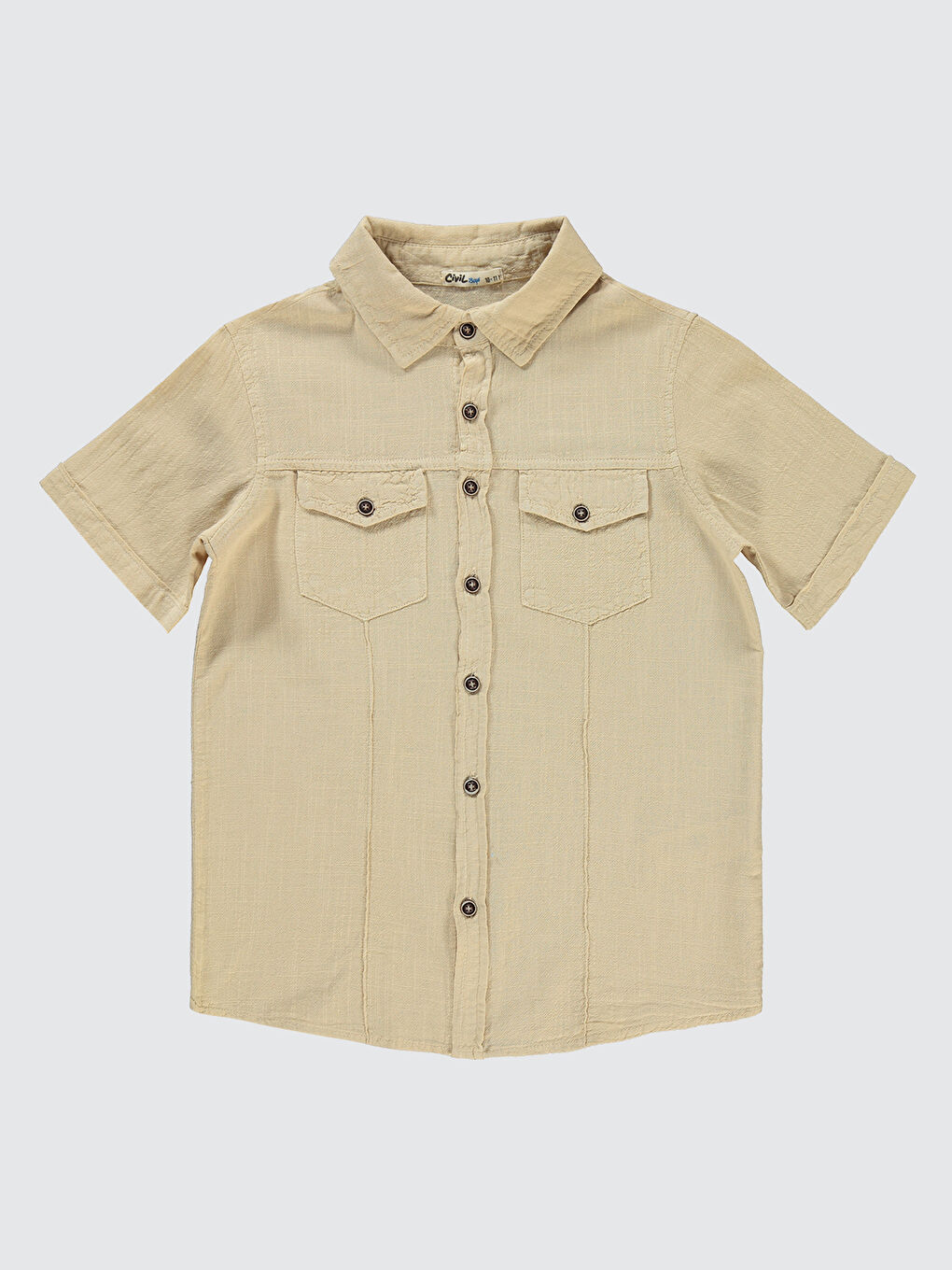 Bej Boys Erkek Çocuk Gömlek 10-13 Yaş Taş Rengi