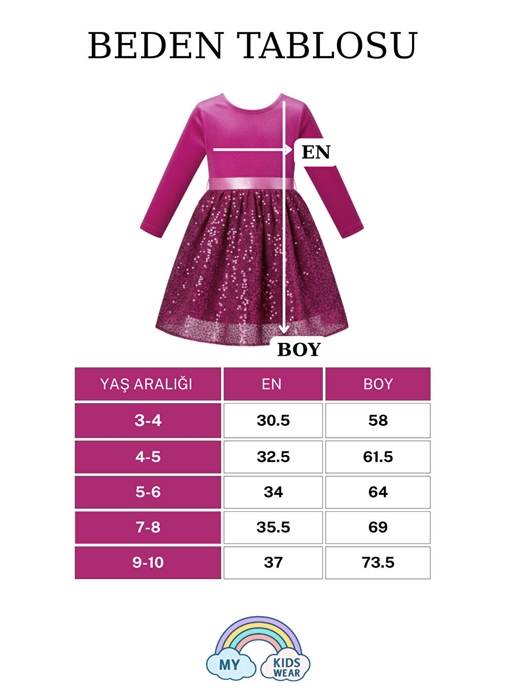 Pembe Kız Çocuk Özel Günler İçin Kadife Pullu Kabarık Fiyonklu Elbise 3-10 Yaş-4