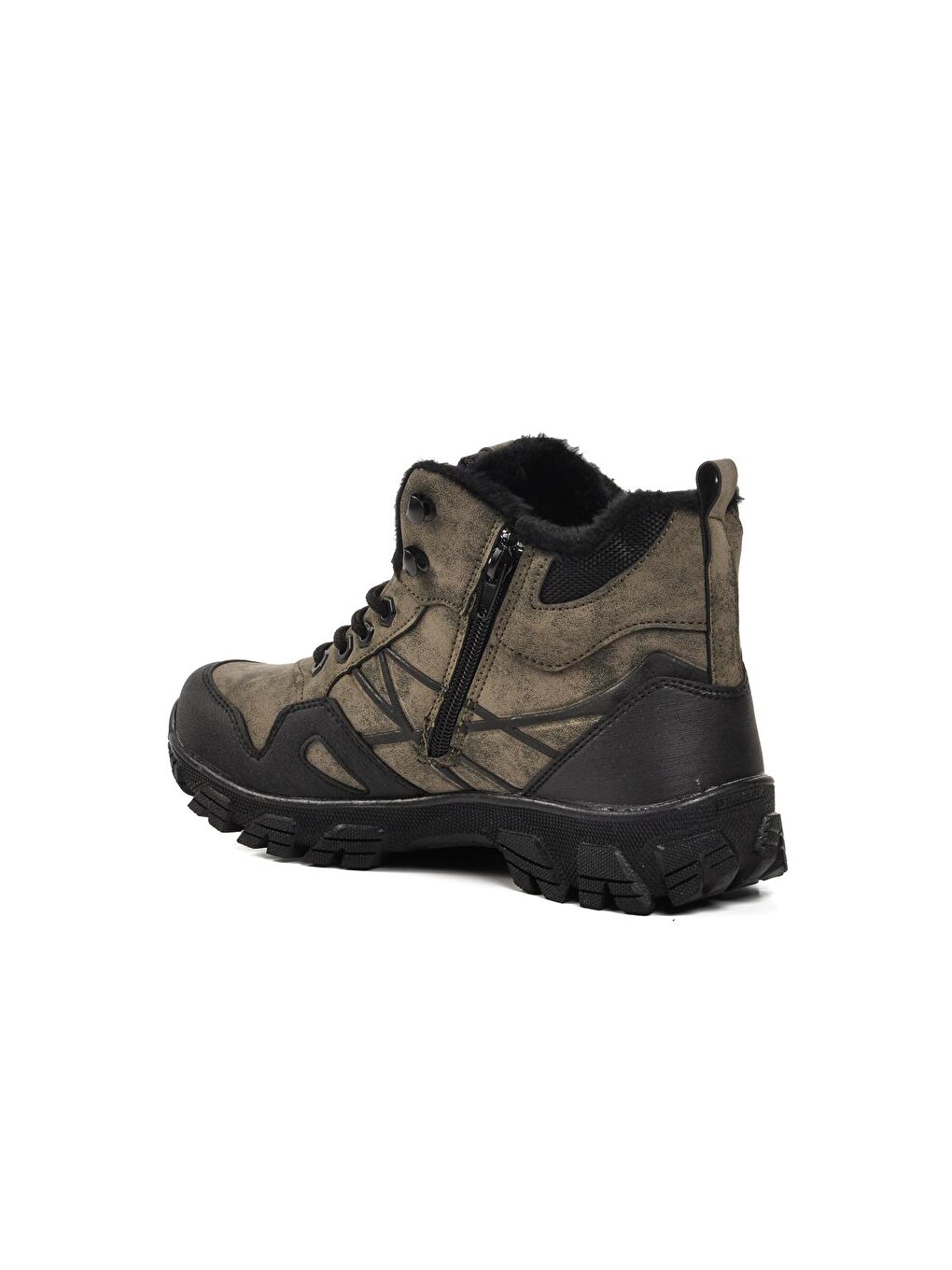 594 Haki İçi Kürklü Erkek Outdoor Bot-3