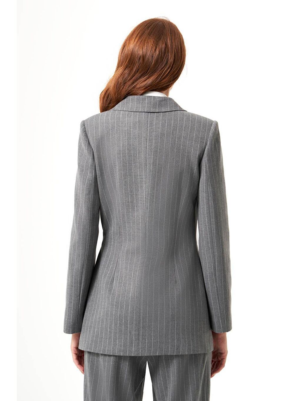 Çizgili Gri Ceket-9