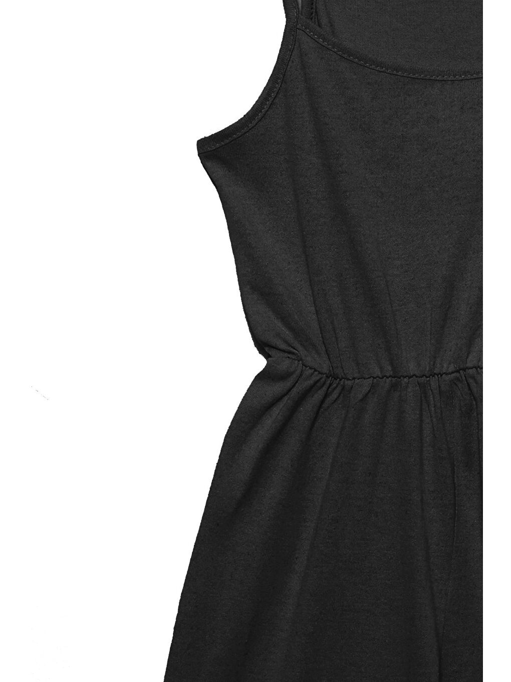 Siyah Yazlık Kız Çocuk Tulum-3