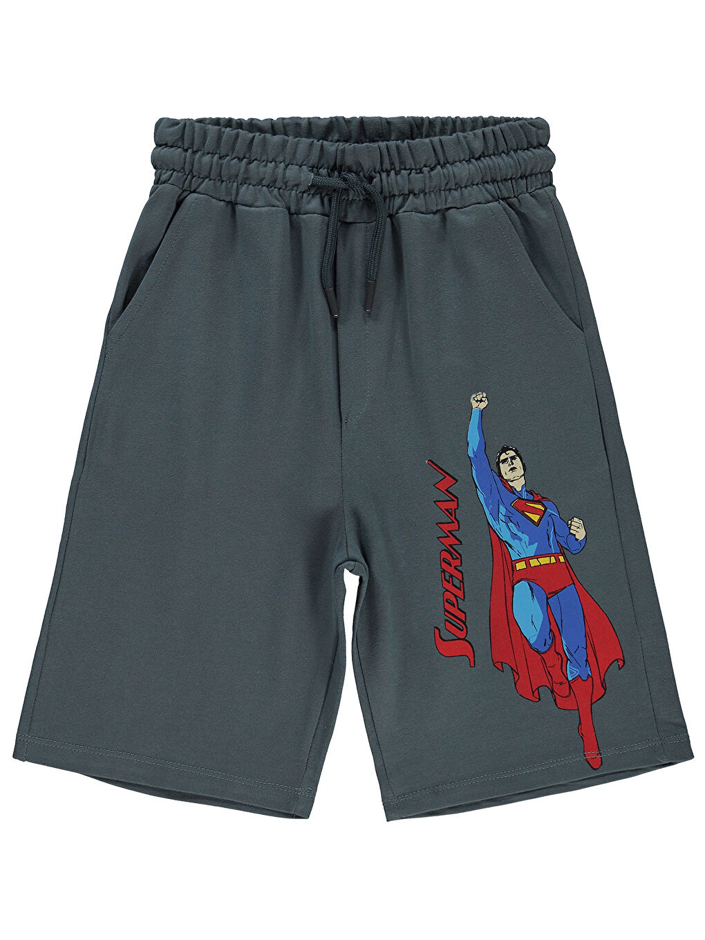 Süperman Erkek Çocuk Kapri 6-9 Yaş Antrasit