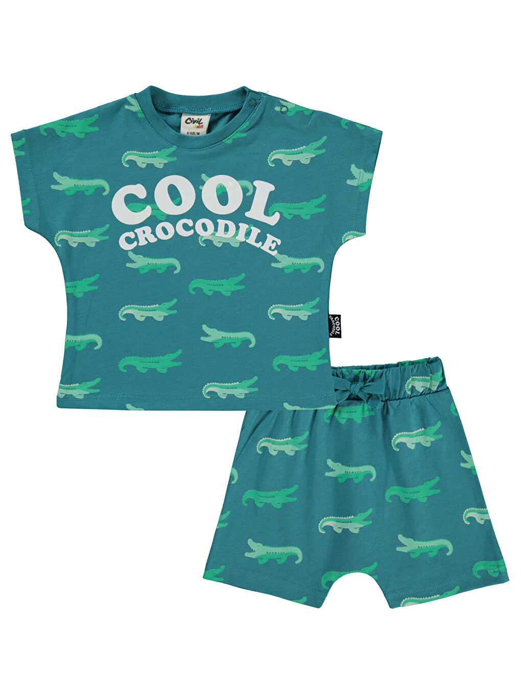 Baby Erkek Bebek Şortlu Takım 6-18 Ay Petrol