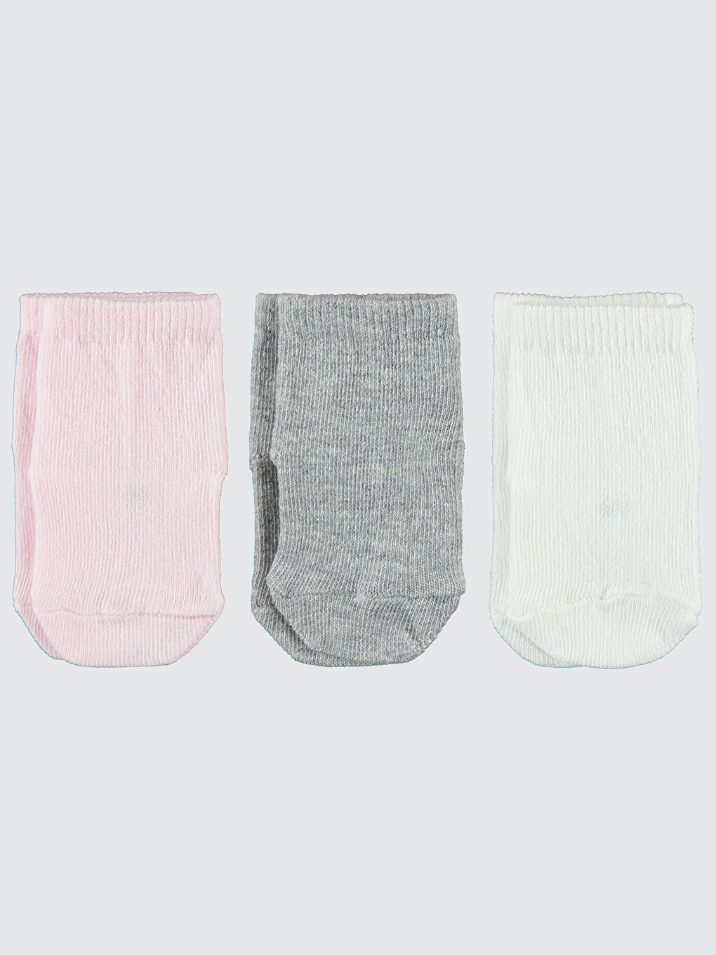 Kız Bebek 3'lü Çorap Set 6-18 Ay Pembe