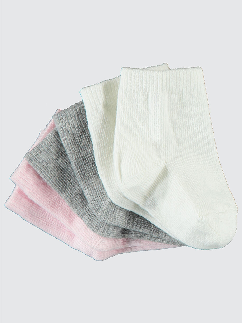 Kız Bebek 3'lü Çorap Set 6-18 Ay Pembe-1