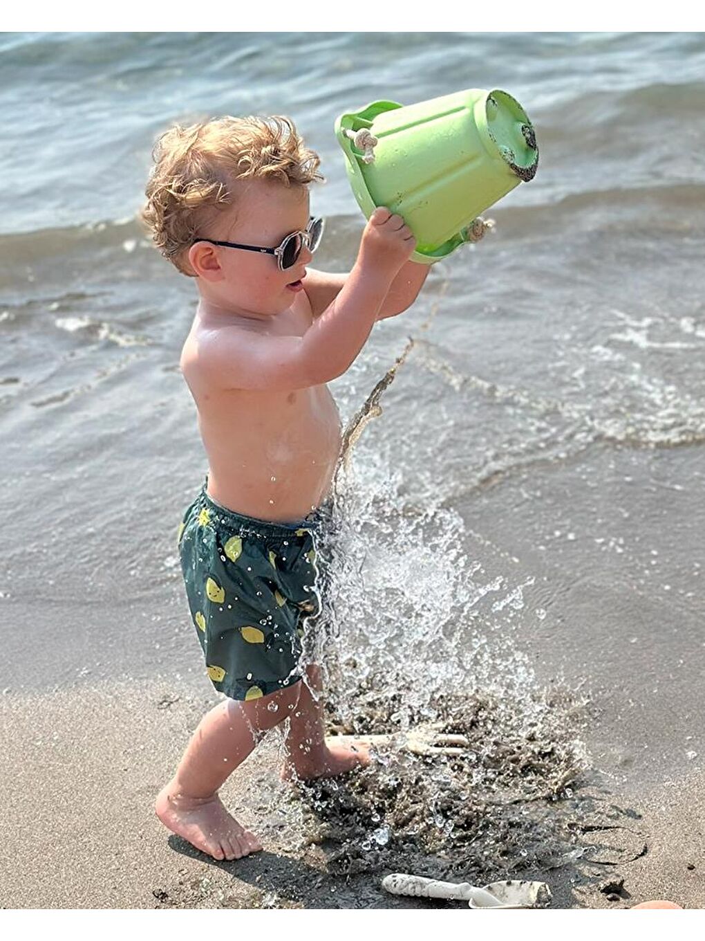 Yeşil Kum ve Plaj Kova Oyun Seti-3