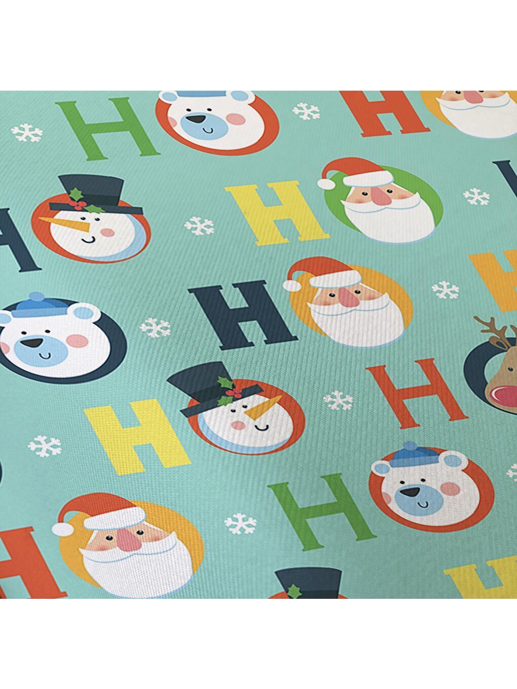 Karışık Yılbaşı Tema Baba Desen Baskılı Bebek Boy Lastikli Çarşaf Seti 60x120 cm-2