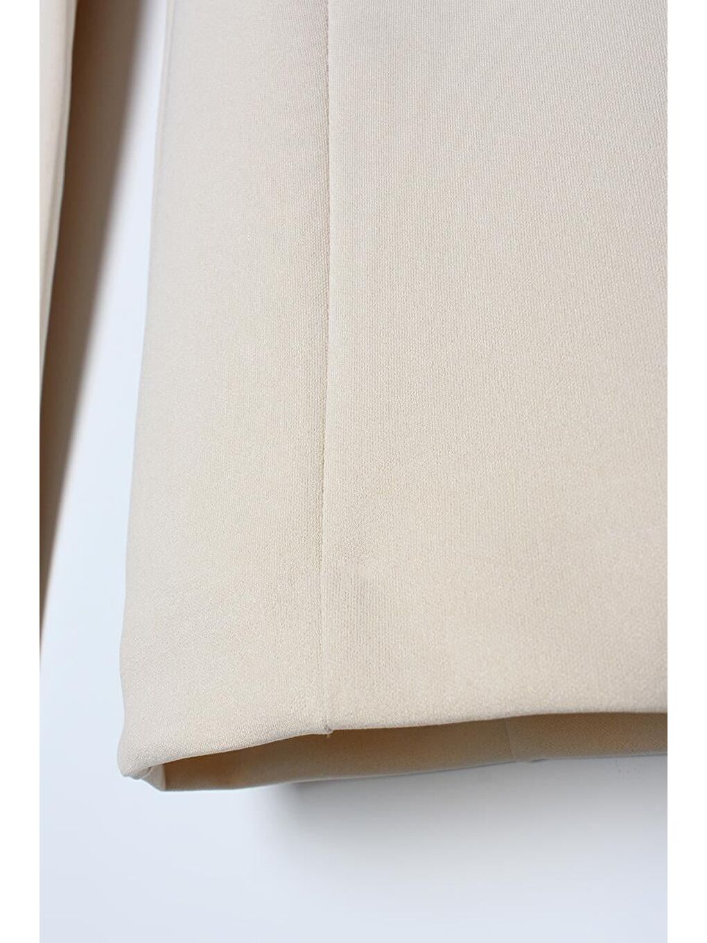 Ekru Krem-Paçası Pensli Rahat Kalıp Pantolon-6