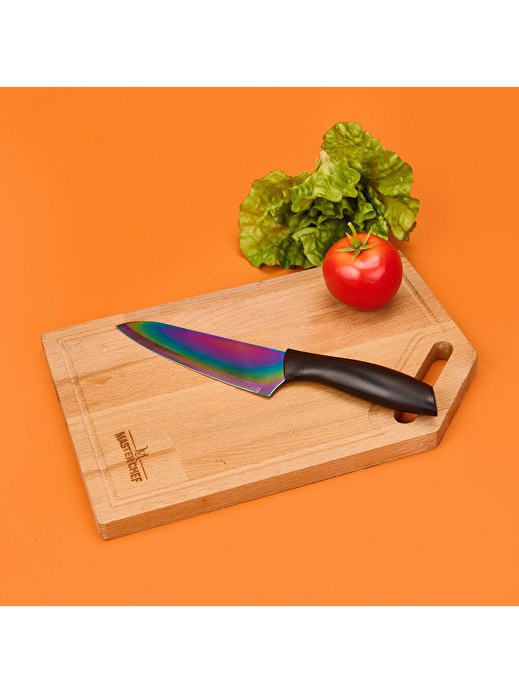 Renksiz ST03 Titanyum Seri Şef Bıçağı - Renkli - 28 cm-6