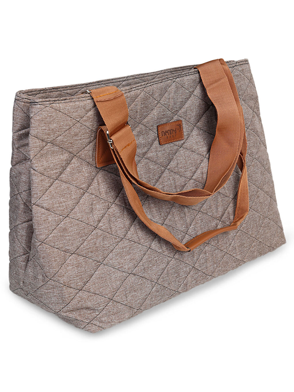 Kapitoneli Mommy Bag Anne Bebek Bakım Çantası Camel-1