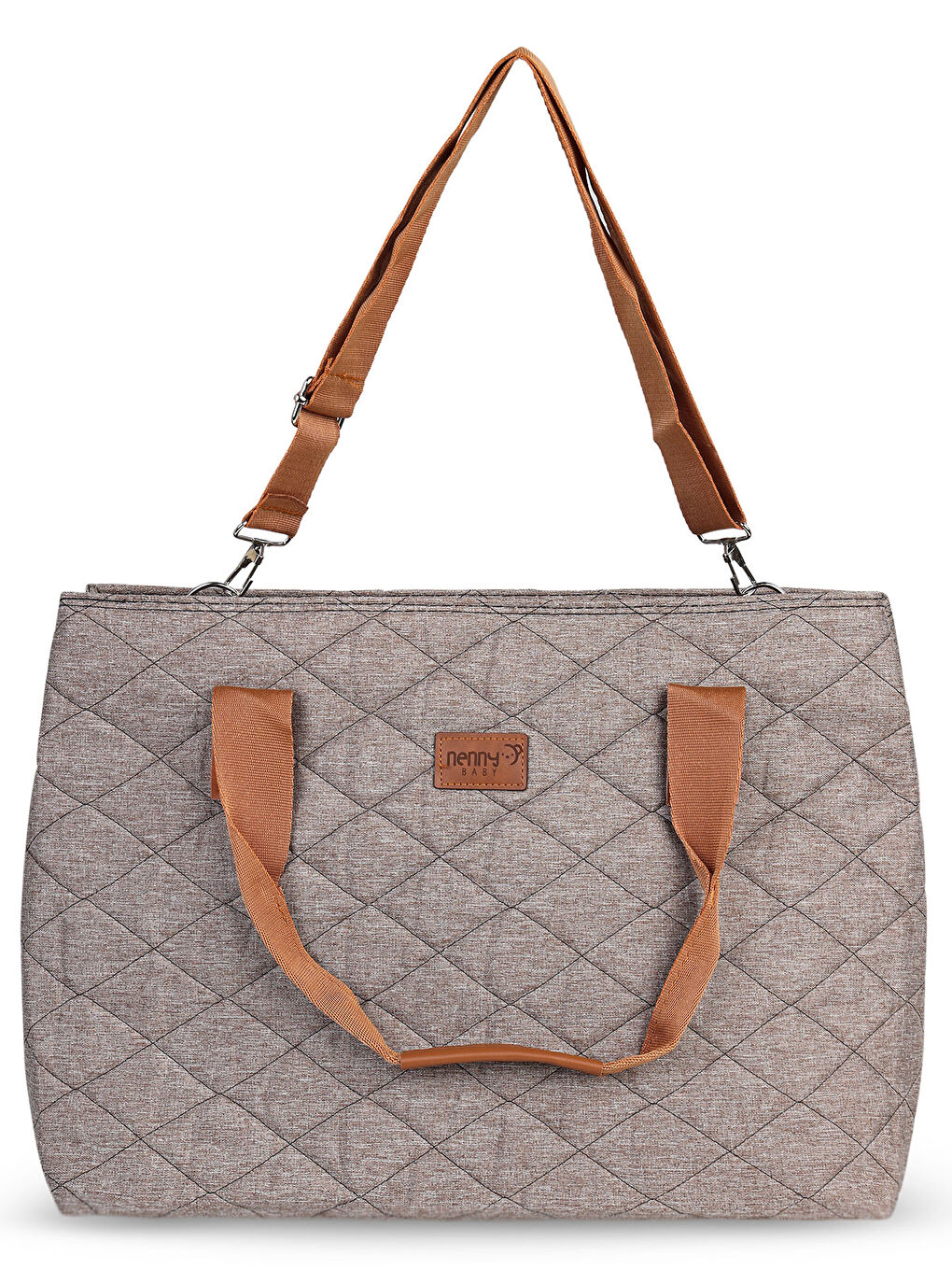 Kapitoneli Mommy Bag Anne Bebek Bakım Çantası Camel-2