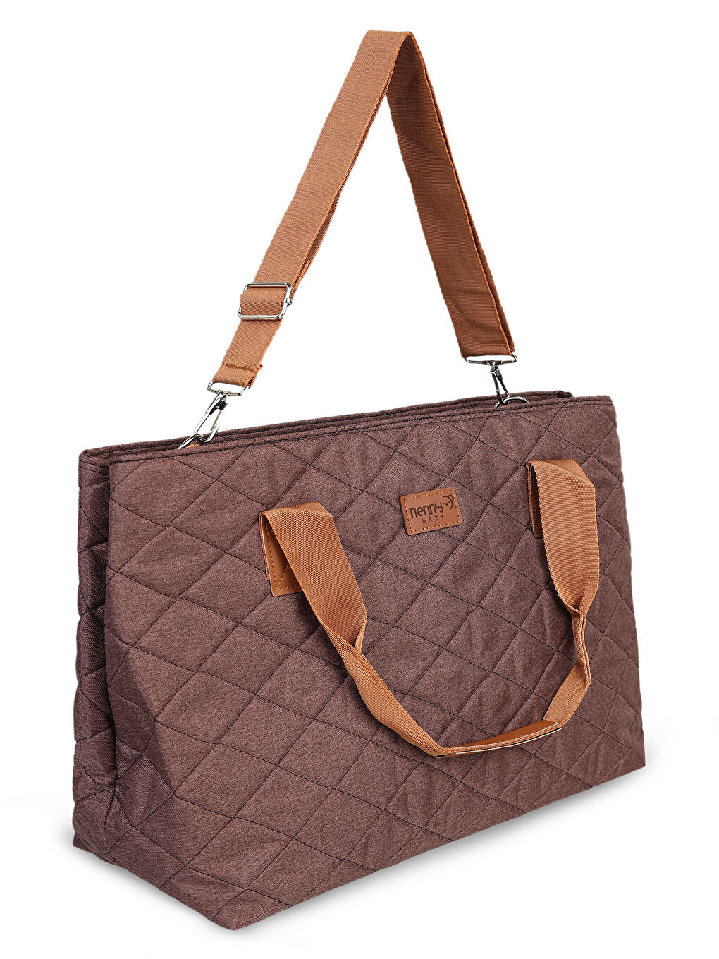 Kapitoneli Mommy Bag Anne Bebek Bakım Çantası Kahverengi