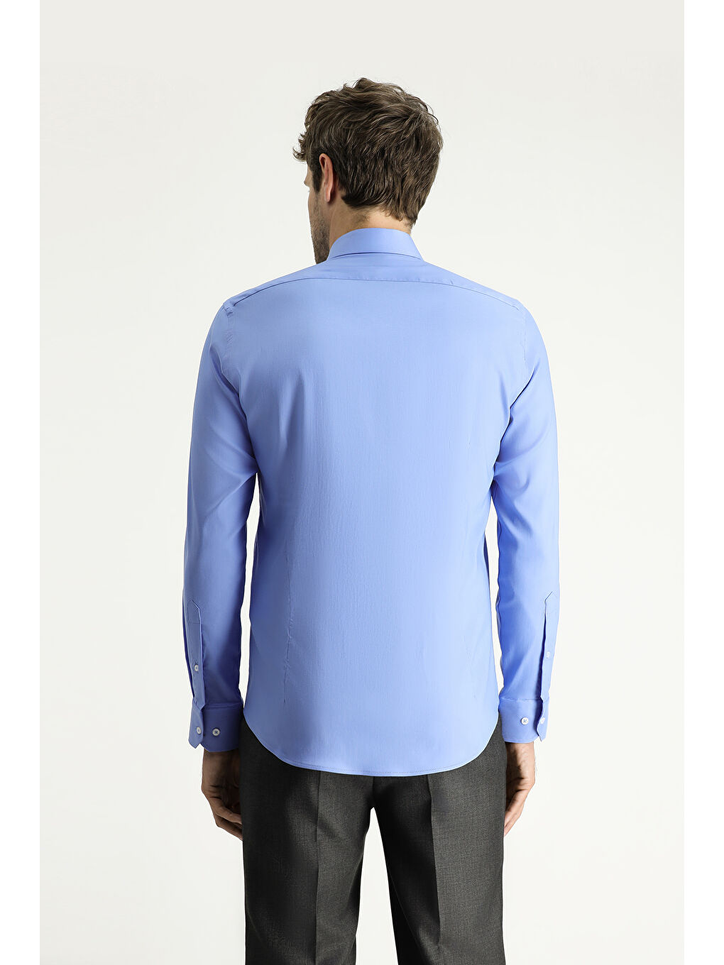 Mavi Techno-Line Uzun Kol Slim Fit Dar Kesim Klasik Gömlek-3