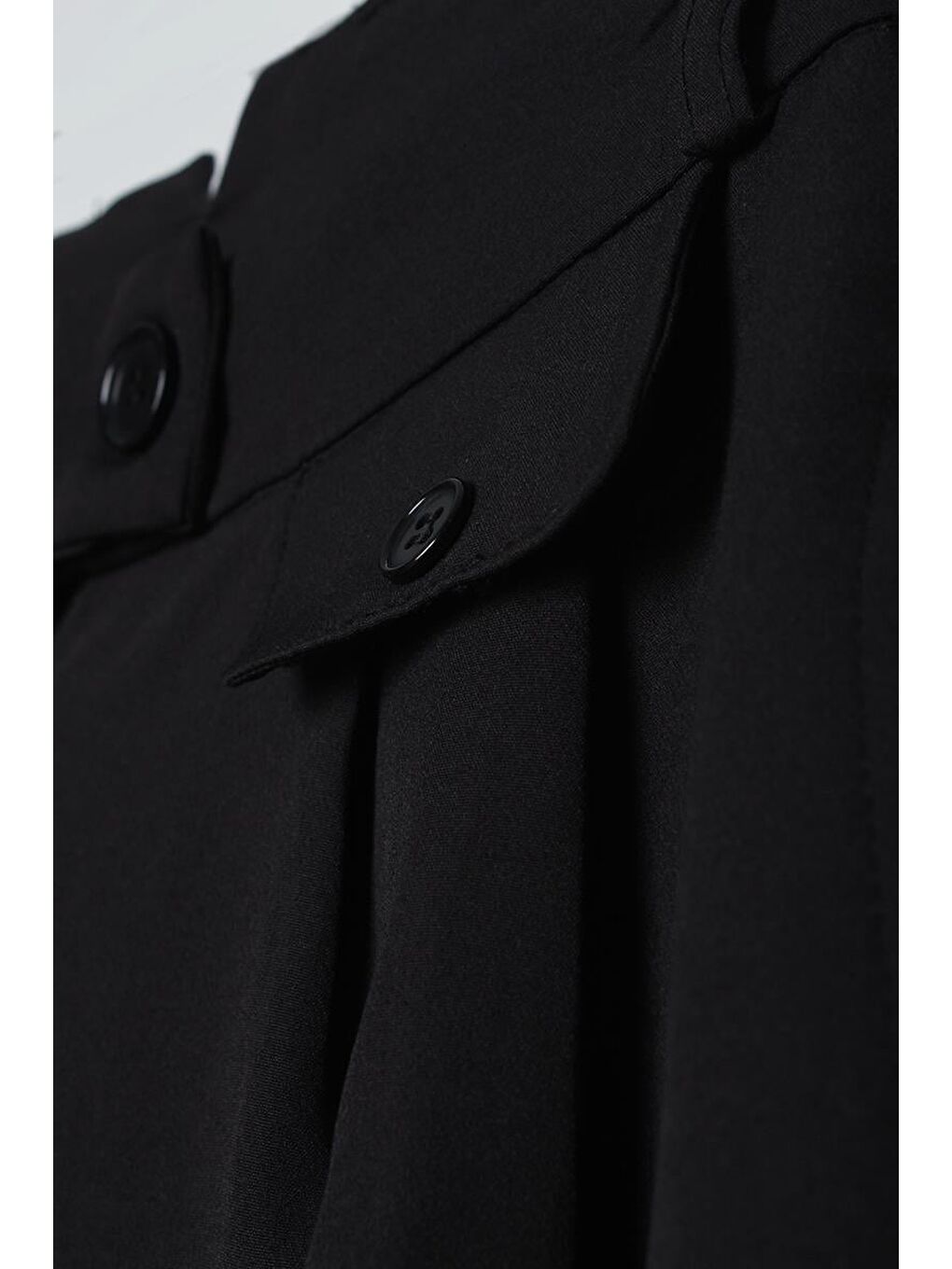 Siyah-Kemerli Duble Paça Pileli Havuç Pantolon-5