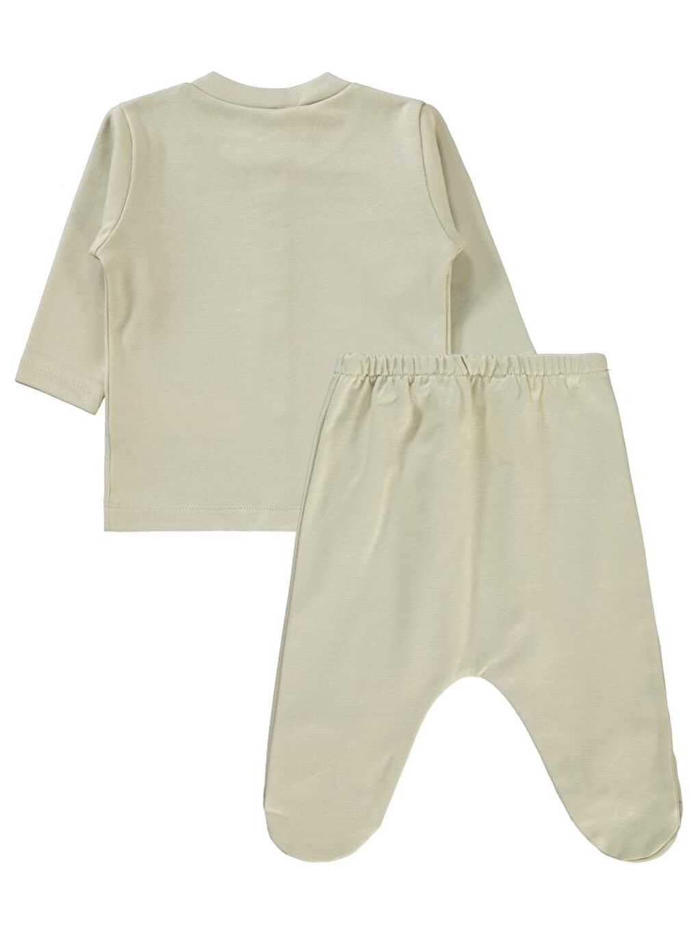 Baby Düz 1-6 Ay Pijama Takımı - Bej 1-3 Ay-6
