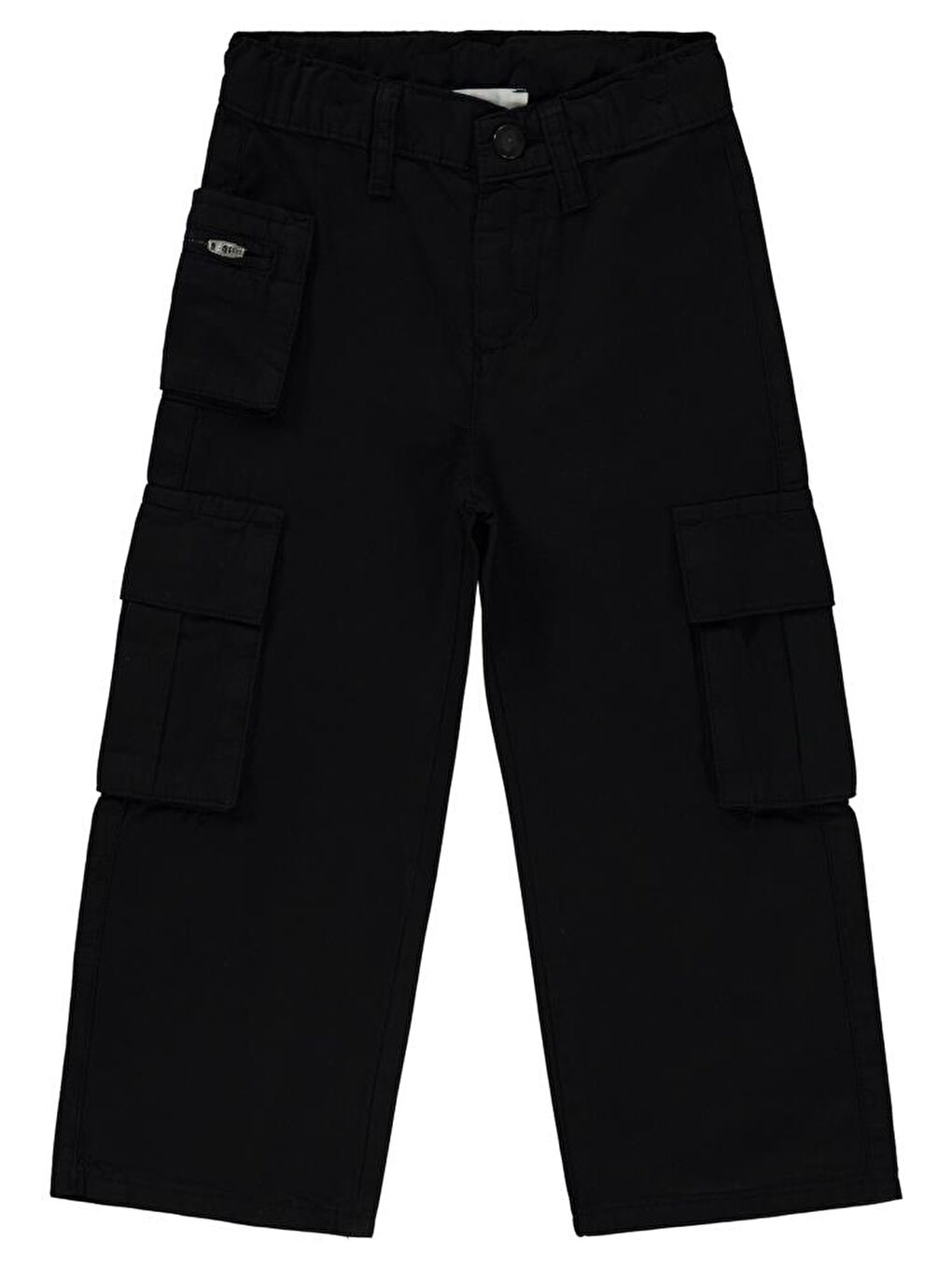 Girls Üç Cepli Kargo 2-5 Yaş Pantolon - Siyah 5-6 Yaş