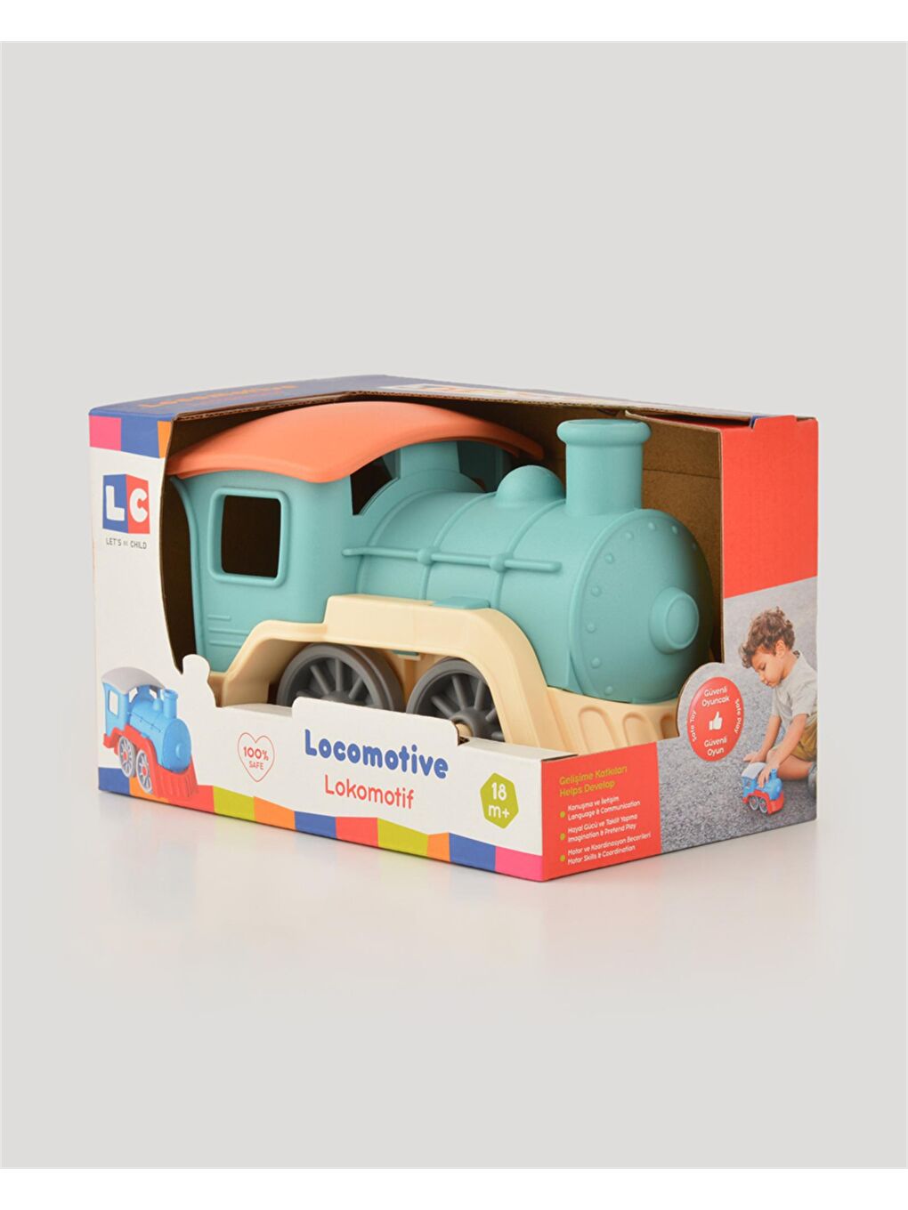 Bej Oyuncak Tren Lokomotif-5