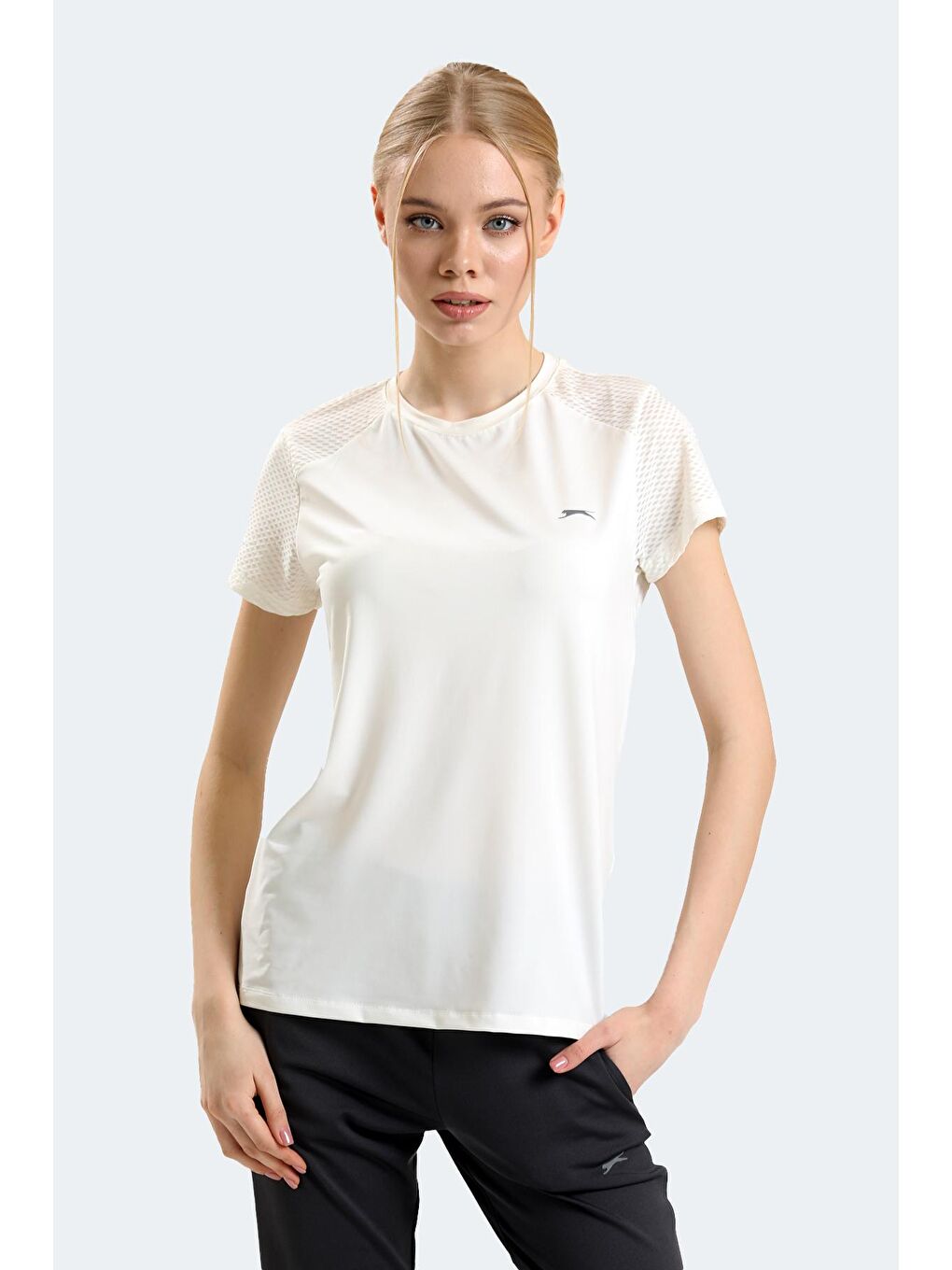 SLAZENGER Ekru RAIL Kadın T-Shirt Ekru