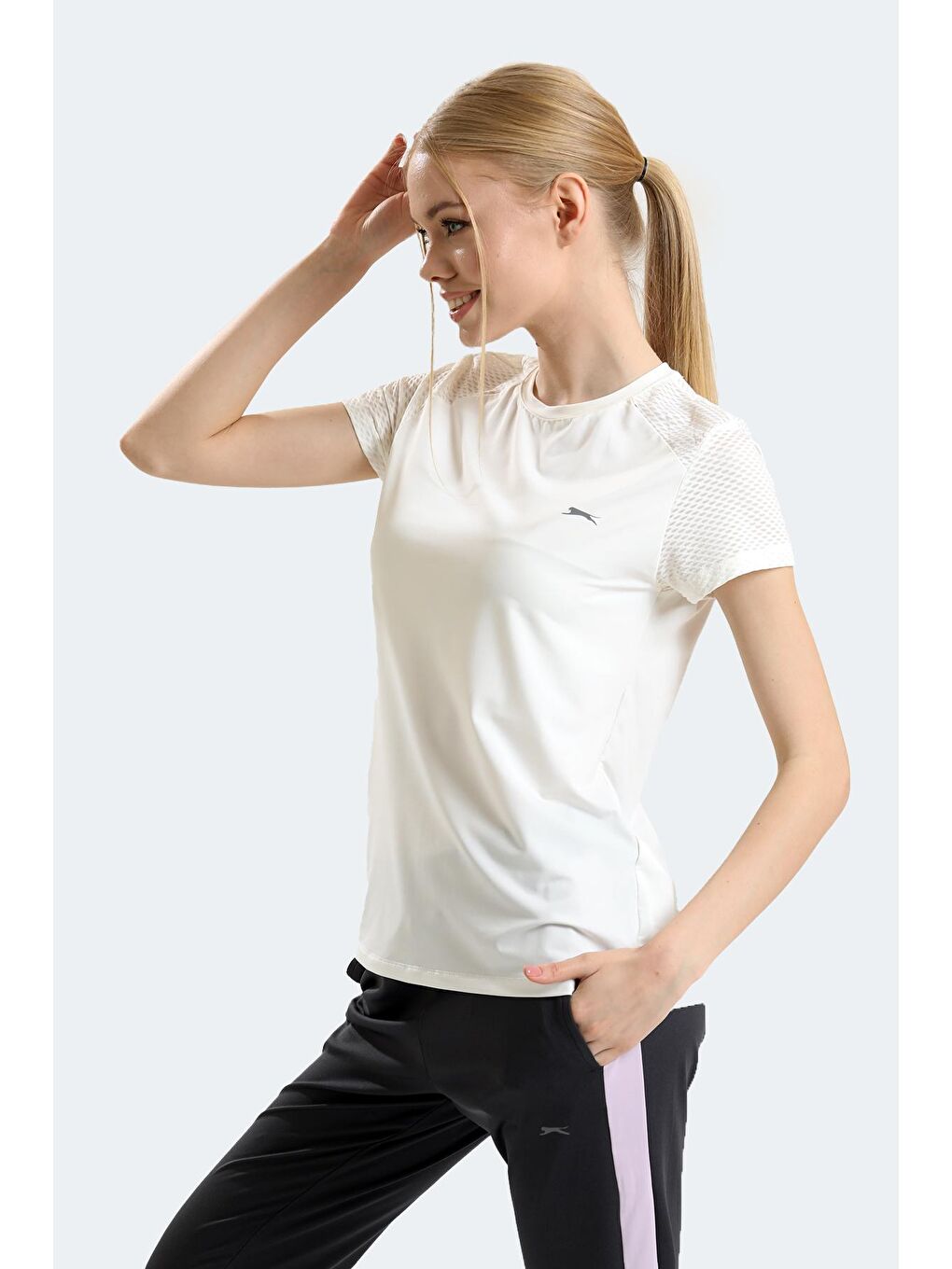 SLAZENGER Ekru RAIL Kadın T-Shirt Ekru - 3