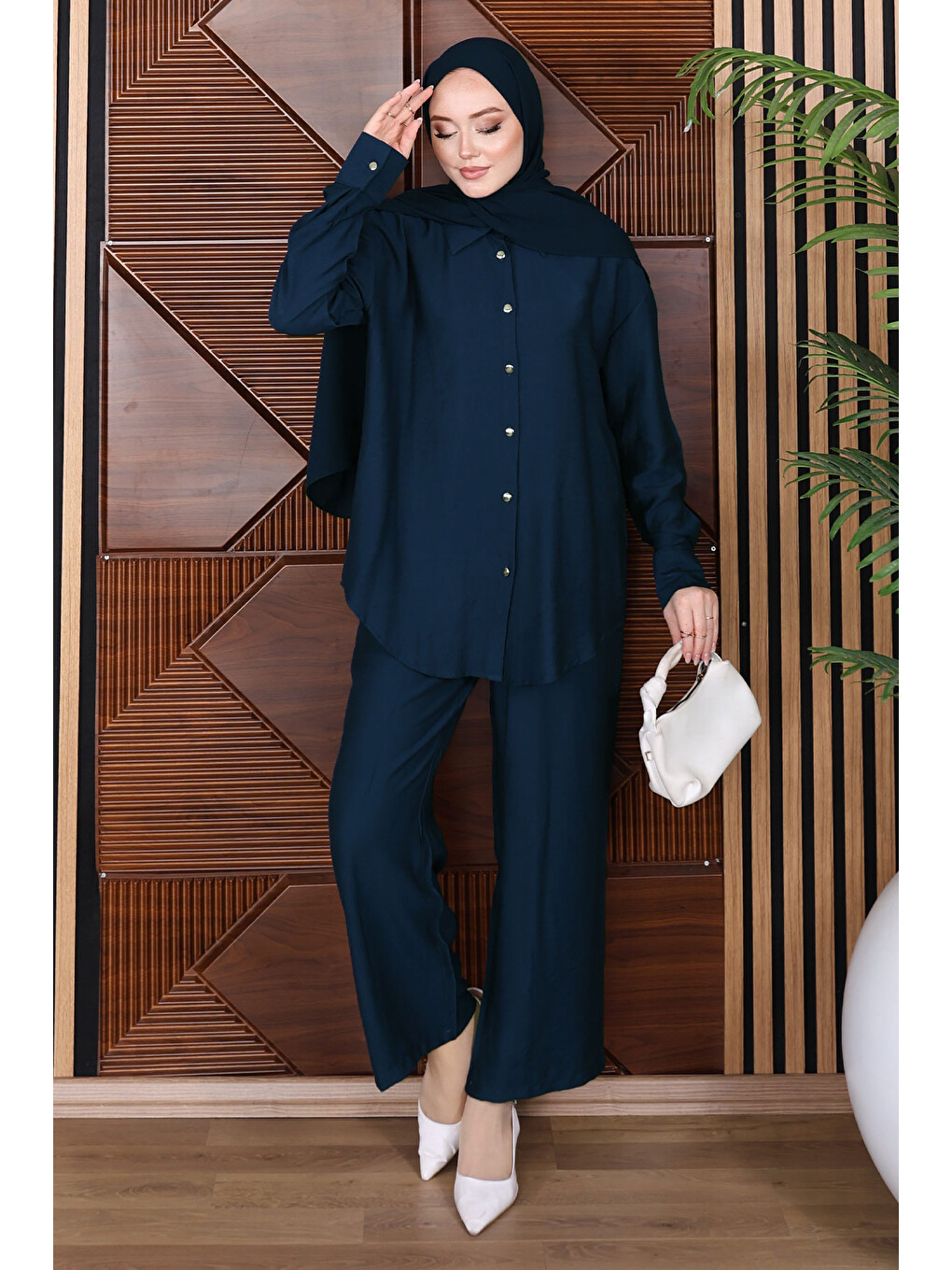 Klasik Gömlekli İkili Takım Tsd260255 Lacivert