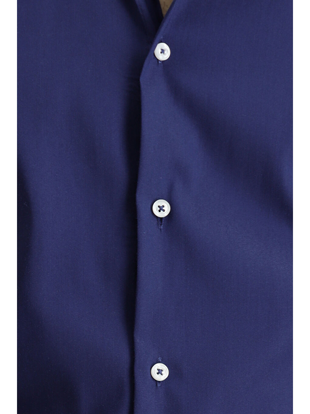 Lacivert Techno-Line Uzun Kol Slim Fit Dar Kesim Klasik Gömlek-5