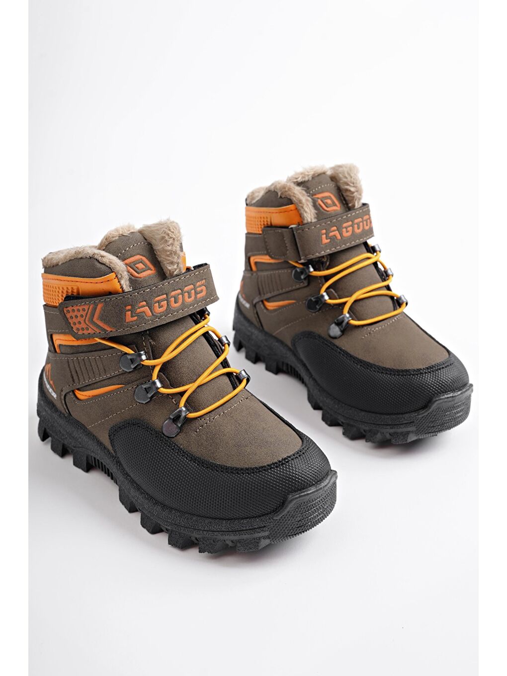 Bej DUCK Soğuğa Dayanıklı Kürklü Cırtlı Ve Lastikli Çocuk Bot-3