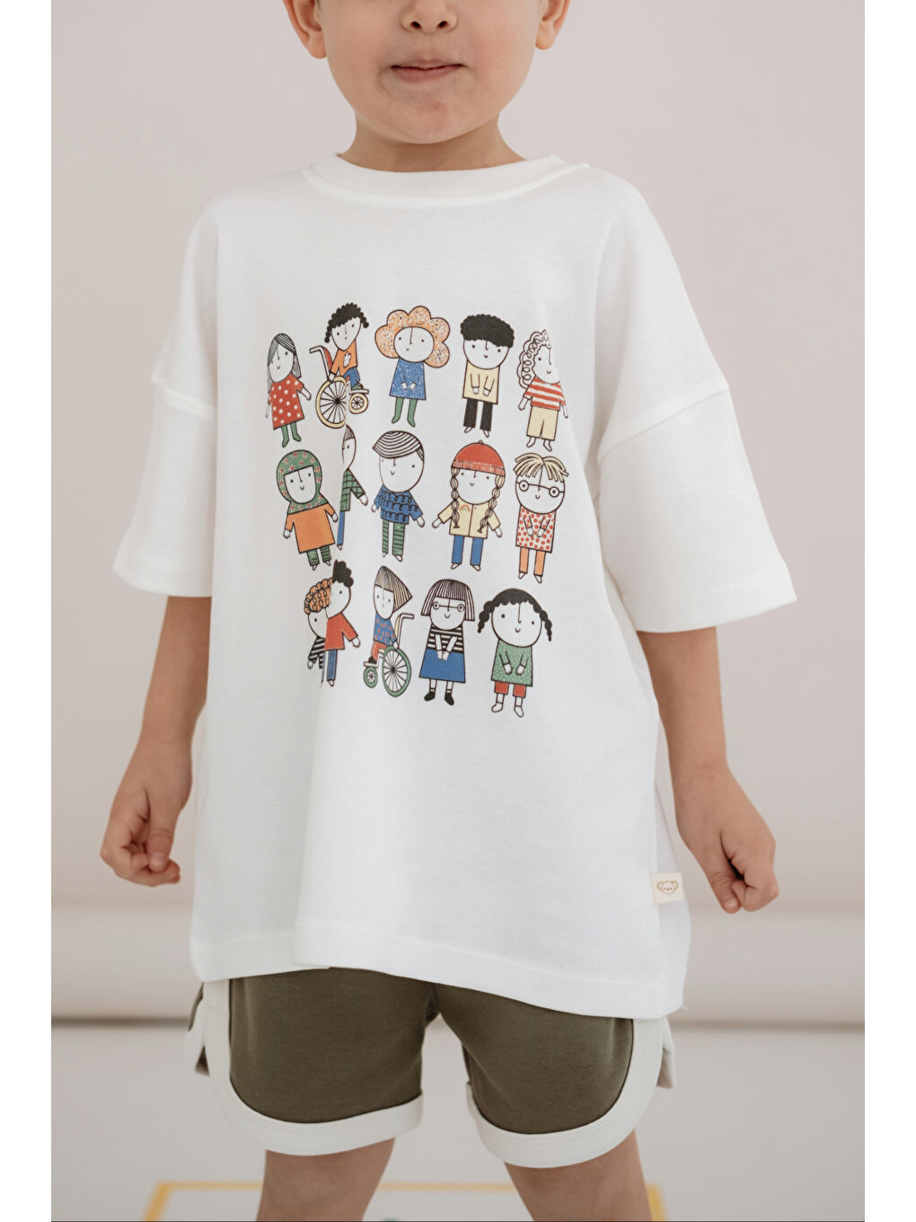 Karışık Power 23 Nisan Çocuk Baskılı Oversize Kısa Kollu T-shirt-1
