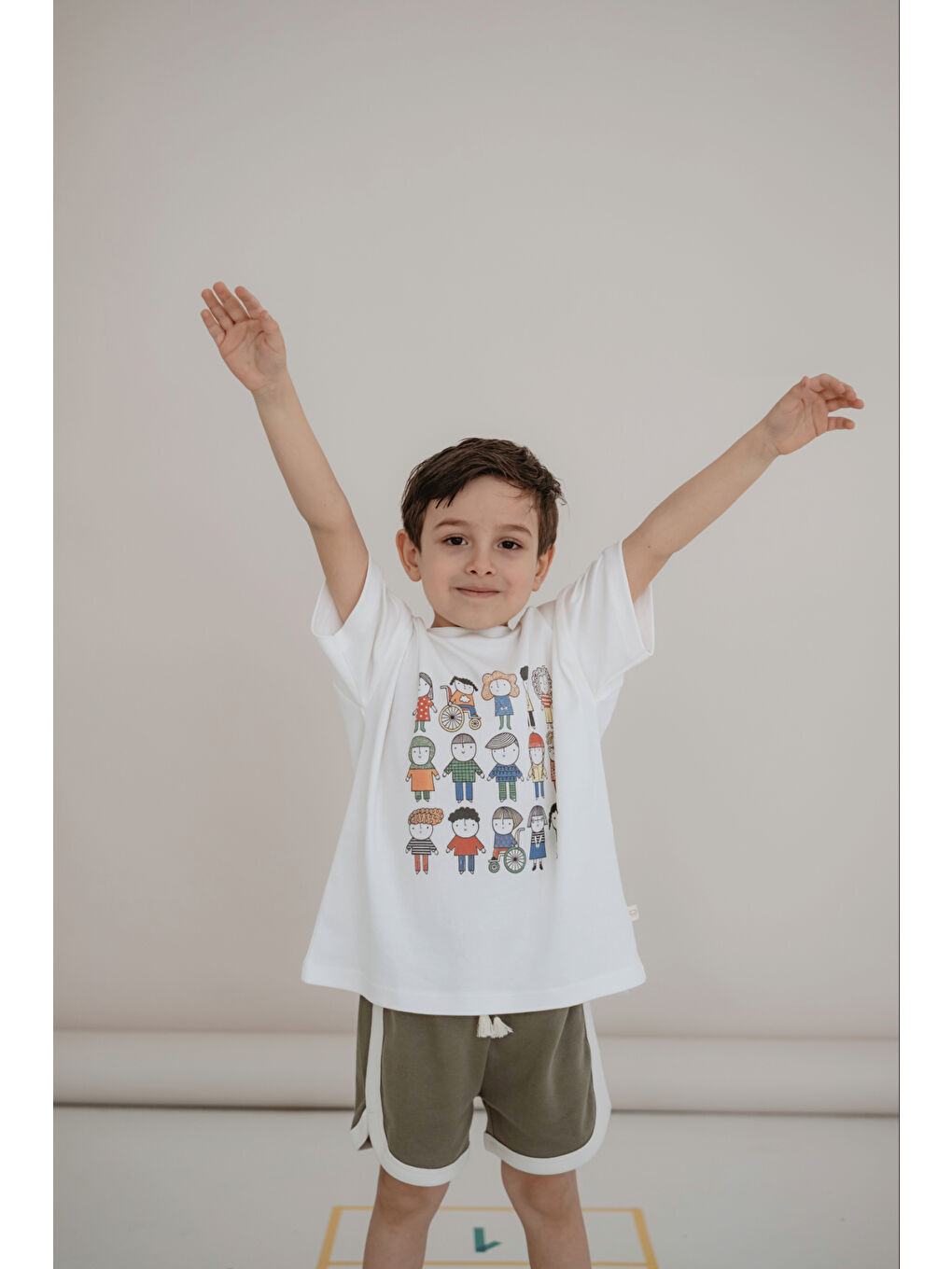 Karışık Power 23 Nisan Çocuk Baskılı Oversize Kısa Kollu T-shirt-4