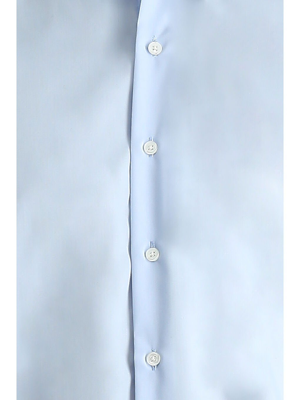 Mavi Uzun Kol Regular Fit Non Iron Ütü Gerektirmeyen Pamuklu Düğmeli Yaka Büyük Beden Gömlek-5