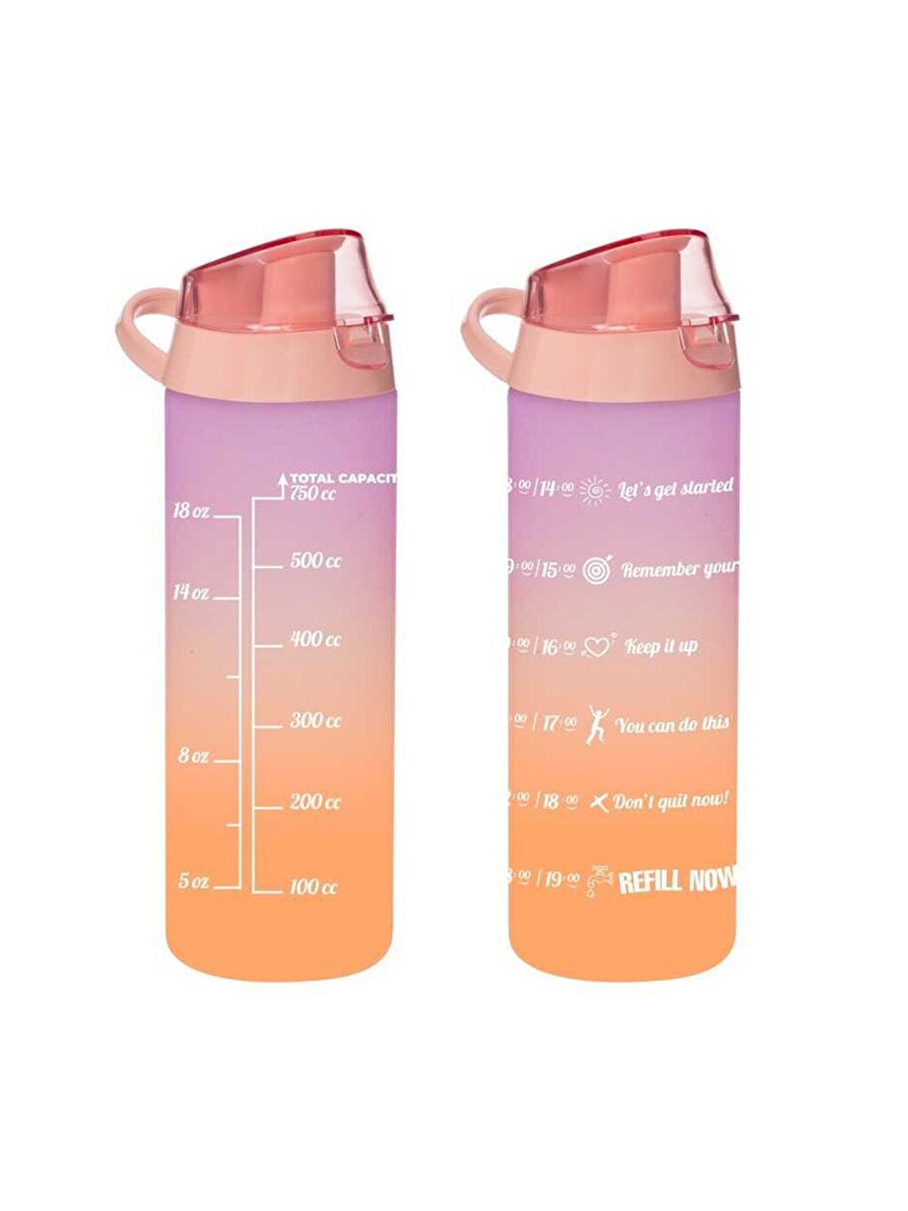 Turuncu 161506-162 Su Şişesi - Motivasyon Su Matarası - Suluk Yavruağzı