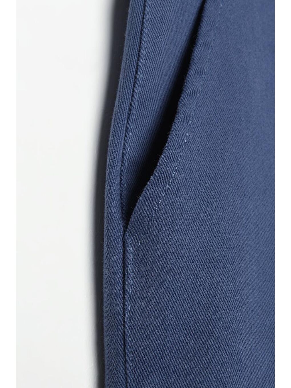 Mavi-Pamuklu Kargo Cepli Bol Paça Pantolon-4