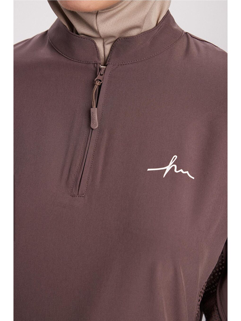 Active H-Per Fit Lazer Kesim Detaylı Mor Tesettür Antrenman Üstü Act-33-4