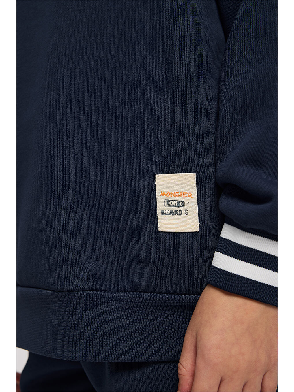 Erkek Çocuk Yumuşak Dokulu Örme Lacivert Sweatshirt-3