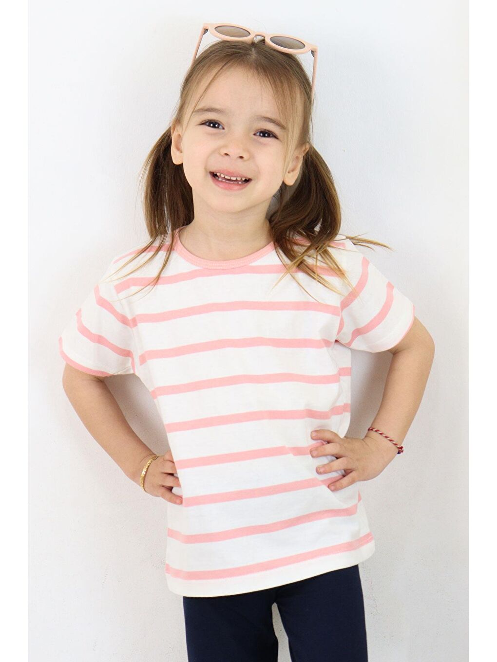 Kız Bebek Tişört Patlı Çizgili Ekru (1-1.5 Yaş)-1