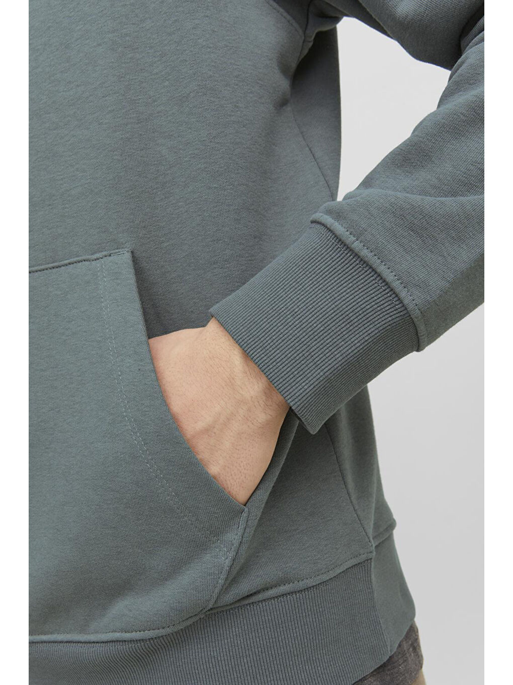 Haki Essentials Jjestar Pamuklu Kapüşonlu  Erkek Hoodie 12208157-5