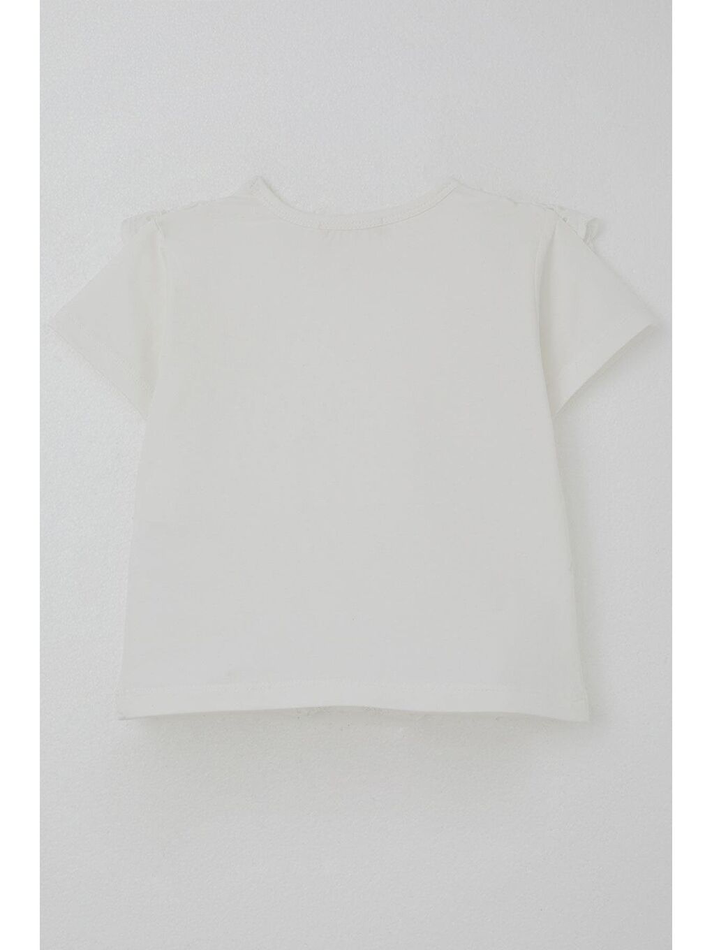 Kız Bebek Tişört Güpürlü Çiçekleri Nakışlı Beyaz (1.5-2 Yaş)-7