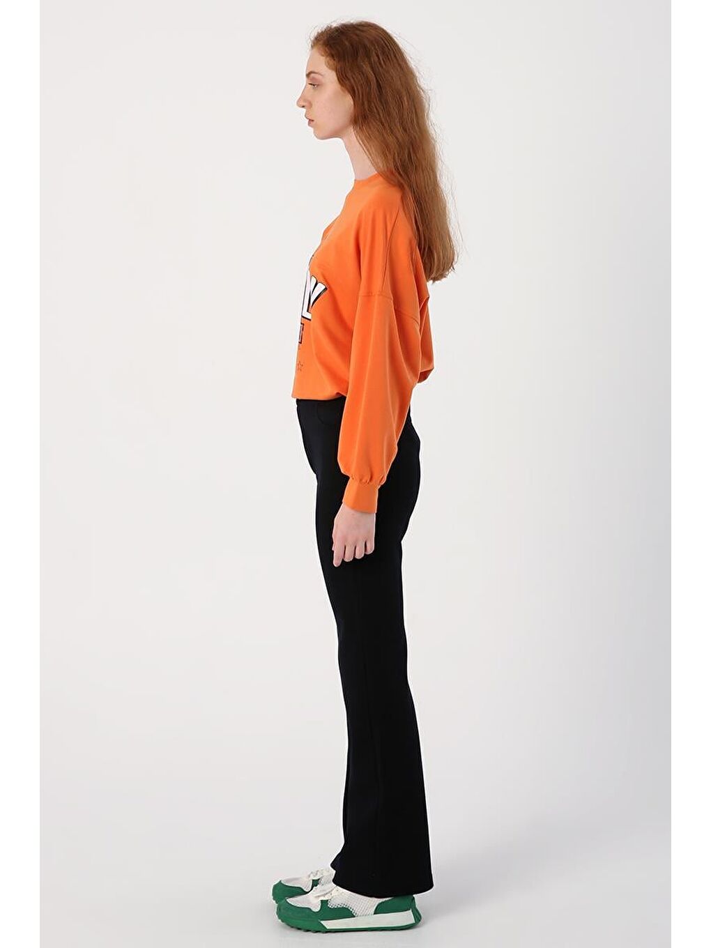 Lacivert-Paçası Yırtmaçlı Pantolon-2