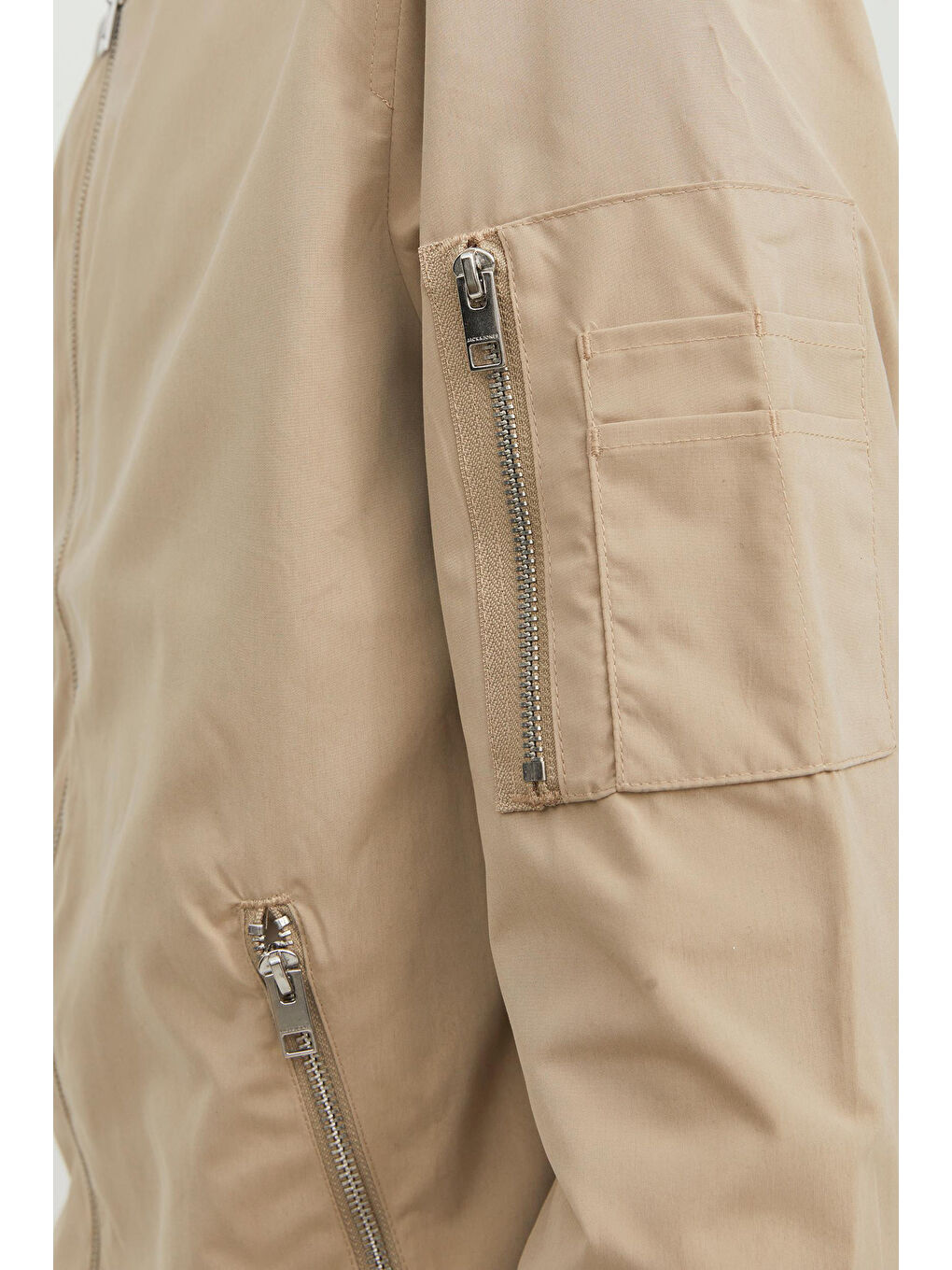 Kahverengi Jjerush Fermuarlı Suya Dayanıklı Bomber Erkek Mont 12165203-5