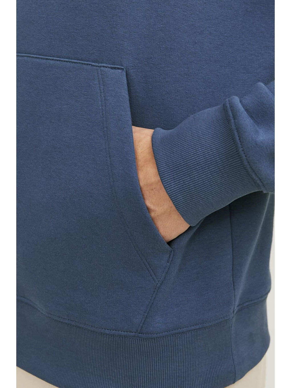 İndigo Essentials Jjestar Pamuklu Kapüşonlu  Erkek Hoodie 12208157-5