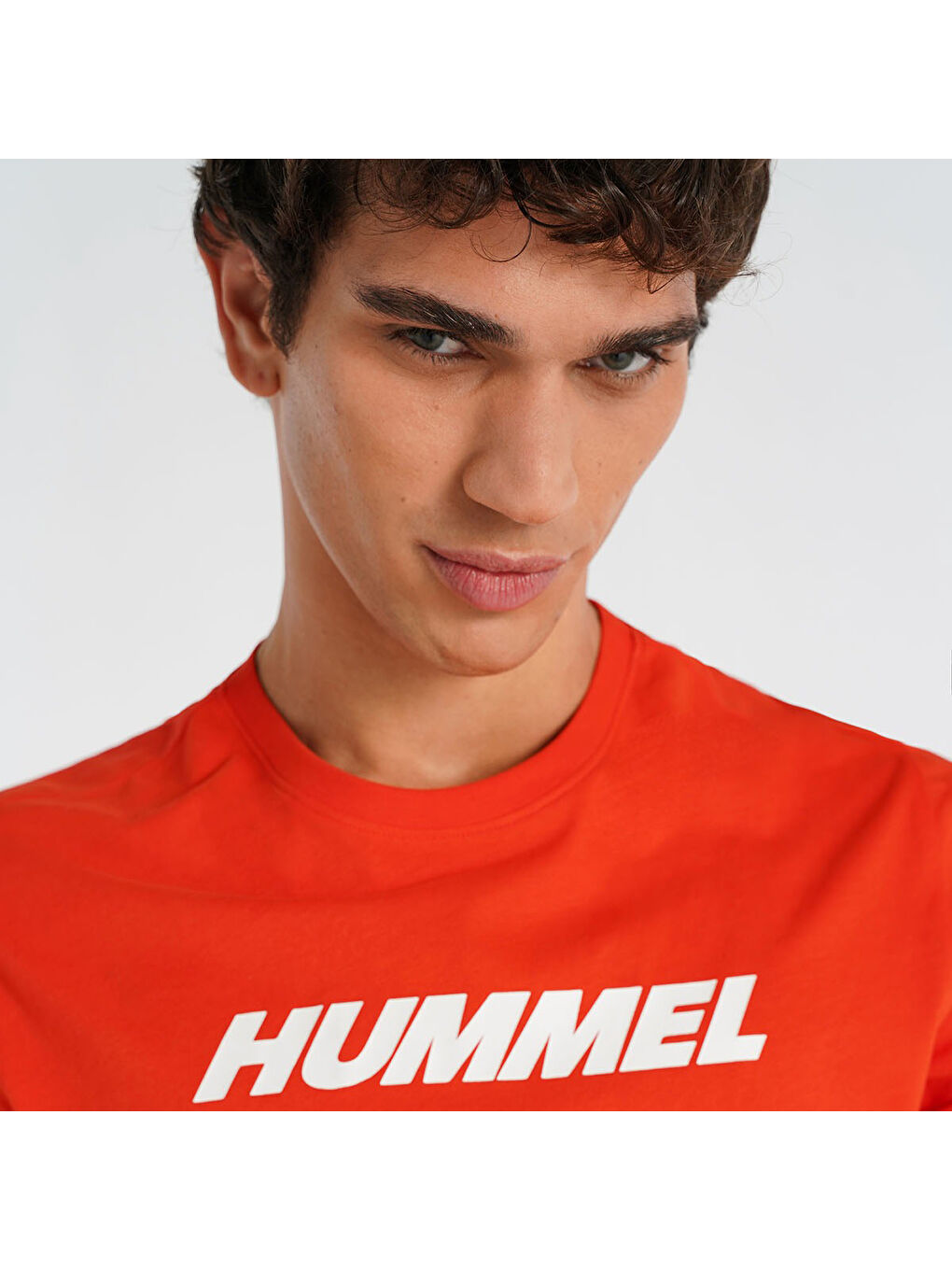 Elemental Logo Pamuk Erkek Turuncu Yuvarlak Yaka Tişört-2