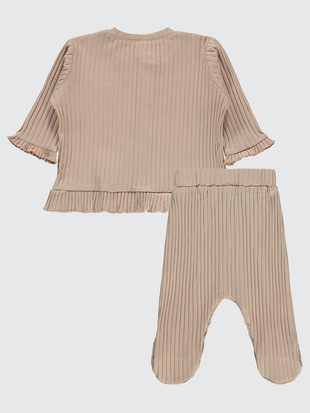 Pembe Baby Kız Bebek Pijama Takımı 3-6 Ay Koyu Pudra-1