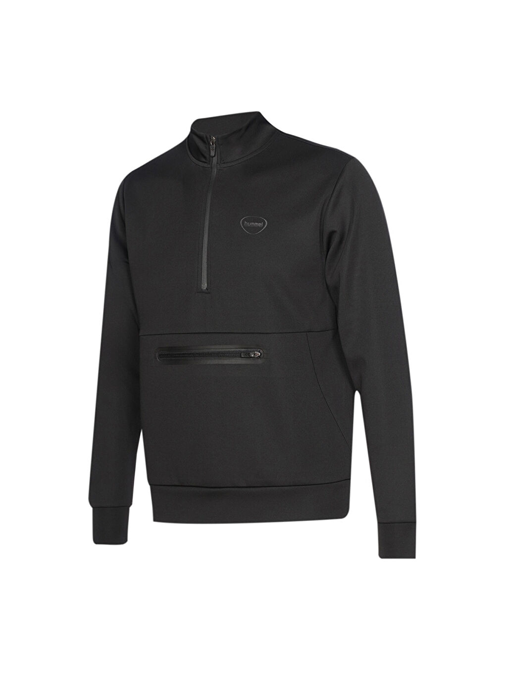 Loton Zip Neck Erkek Siyah Dik Yaka Sweatshirt-3