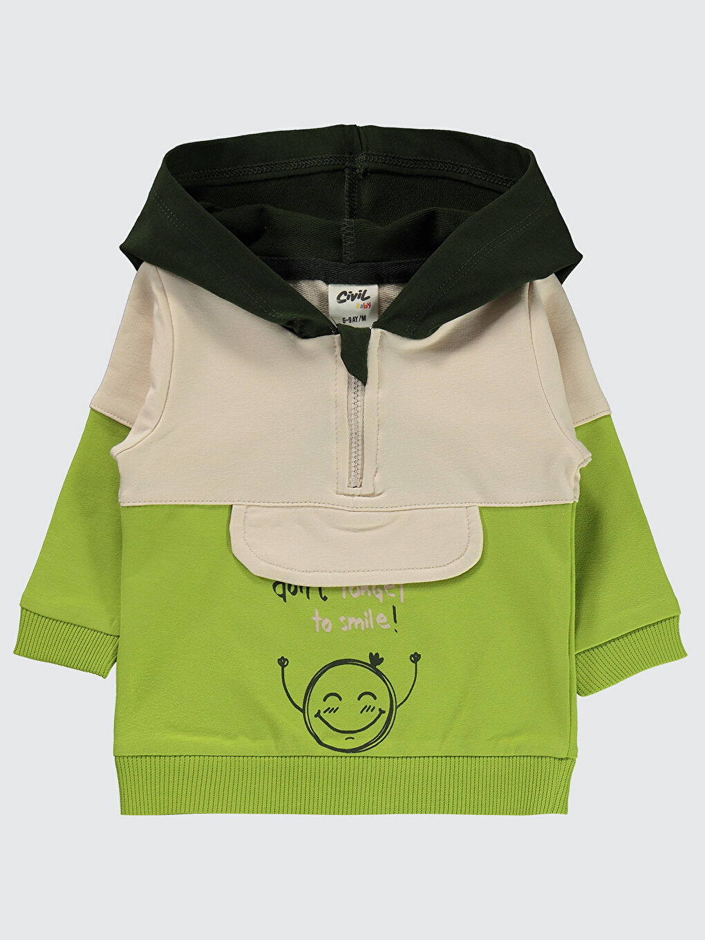 Baby Erkek Bebek Eşofman Takımı 6-18 Ay Koyu Haki-2