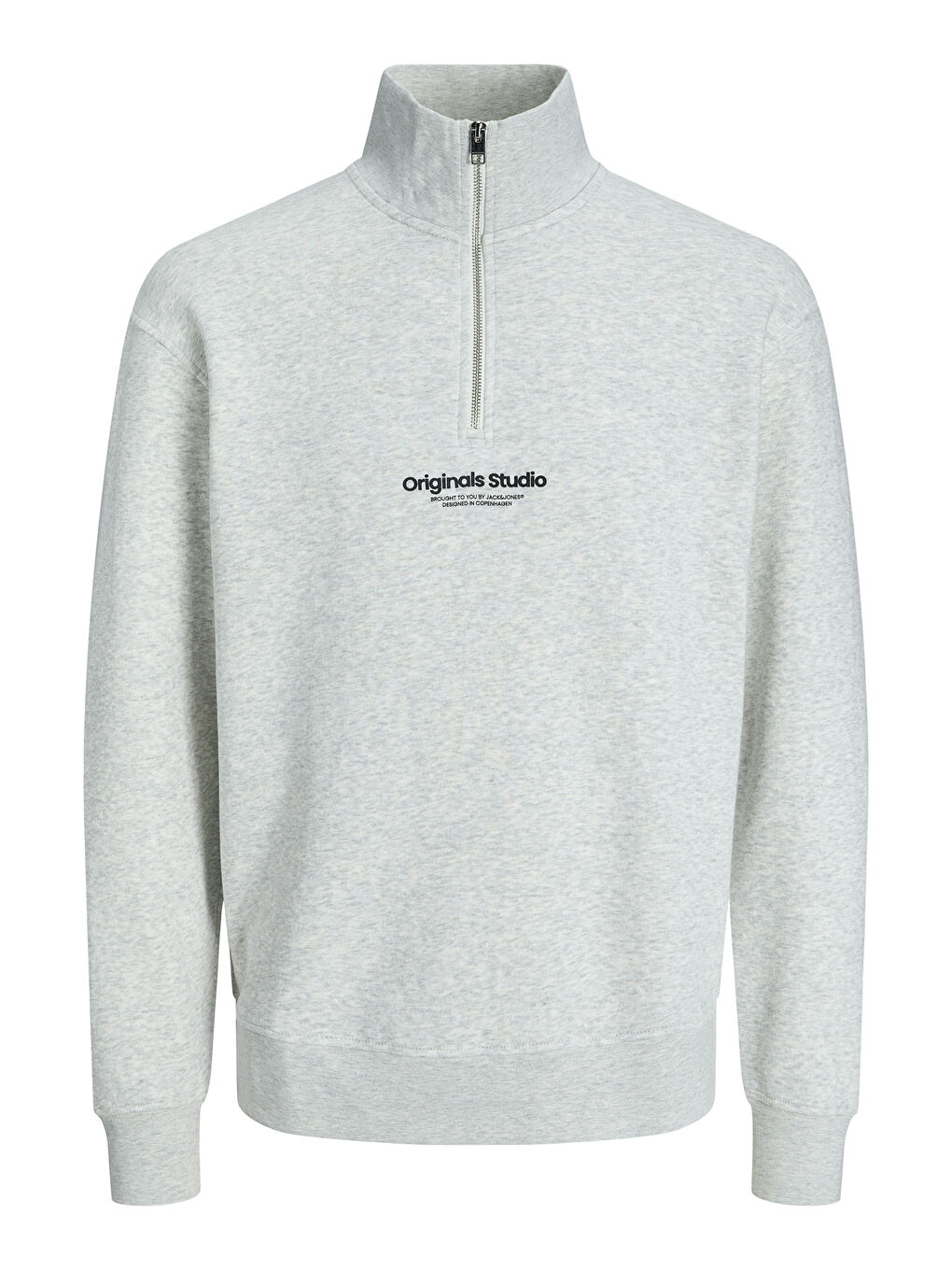 Gri Originals Jorvesterbro Yarım Fermuarlı Relaxed Fit Erkek Sweat 12241777-6