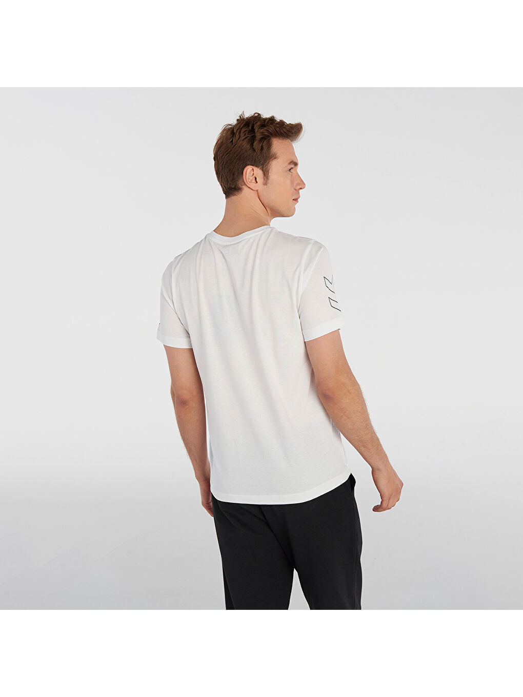 Elemental Chevron Pamuk Erkek Mavi Yuvarlak Yaka Tişört-1