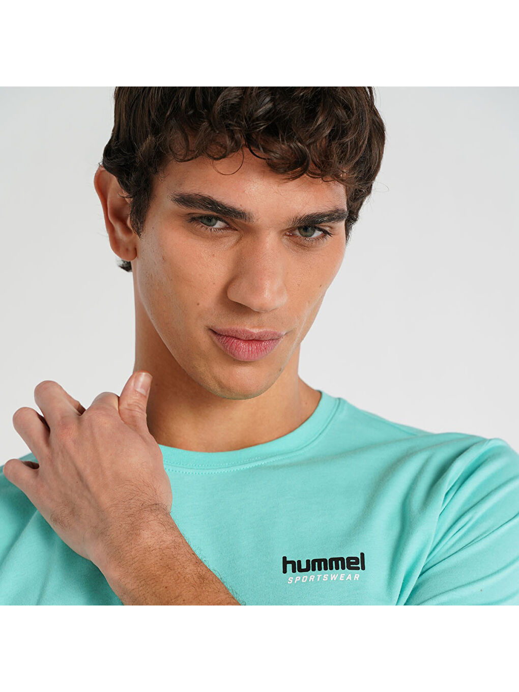 Member Erkek Mavi Yuvarlak Yaka Spor Tişört-2