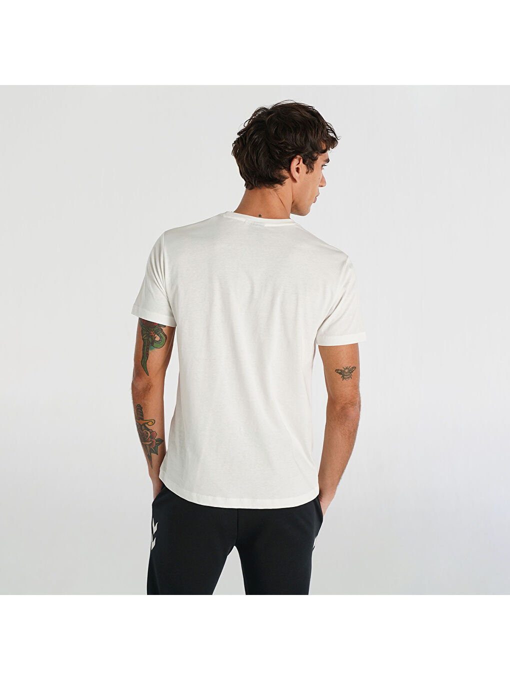 Member Erkek Beyaz Yuvarlak Yaka Tişört-1