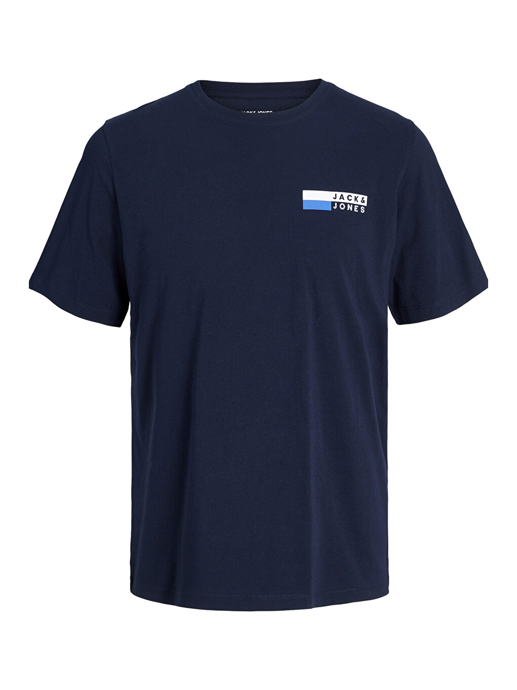 Lacivert Pamuklu Slim Fit Bisiklet Yaka Erkek Tişört 12233999-5